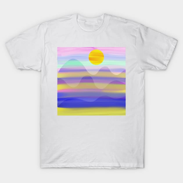 Sunset Rainbow T-Shirt by GalartCreations